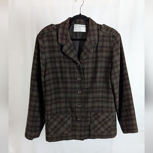 Canadian Opera Company brown plaid sweater jacket